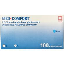 Foto van Med Comfort Handschoen PE geruwd blauw