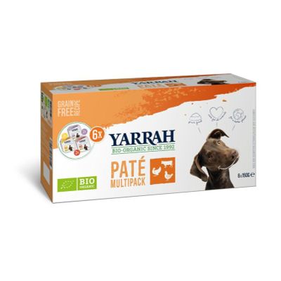 Yarrah Hondenvoer multipack pate kip rund kalkoen