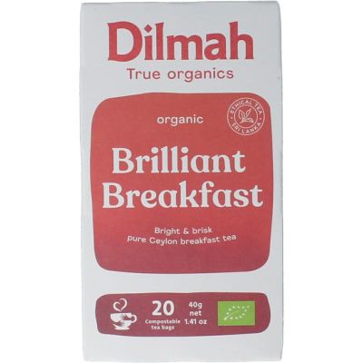Dilmah Brilliant breakfast tea bio 20 zakjes - Thee
