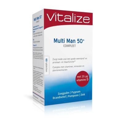 Vitalize Multi man 50+ Vitalize Multi man 50+ 60 tabletten - Overige vitaminen/mineralen