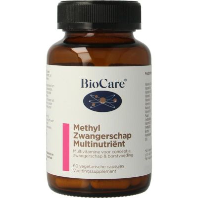 Biocare Methyl zwangerschap multinutrient Biocare Methyl zwangerschap multinutrient 60 Vegetarische capsules - Vitamine multi