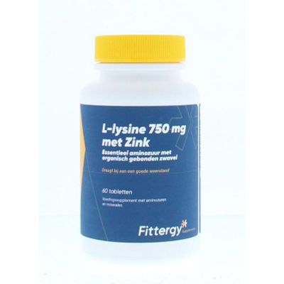 Fittergy L-Lysine 750 mg met zink