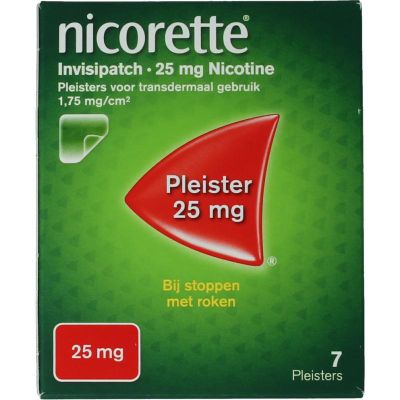 Nicorette Patch invisible 25mg 7 stuks - Algemeen