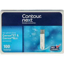 Foto van Bayer Contour next teststrip