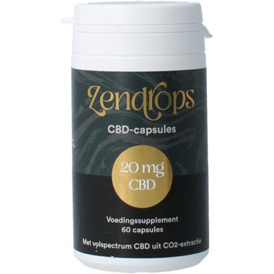 Zendrops CBD capsules 20mg Zendrops CBD capsules 20mg 60 capsules - Kruiden en Fytotherapie
