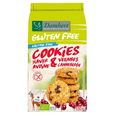 Damhert Haverkoekjes cranberry glutenvrij bio