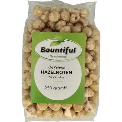Bountiful Hazelnoten blank Bountiful Hazelnoten blank 250 gram - Pitten en zaden