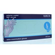 Foto van Klinion Onderzoekshandschoen prot latex L poedervrij