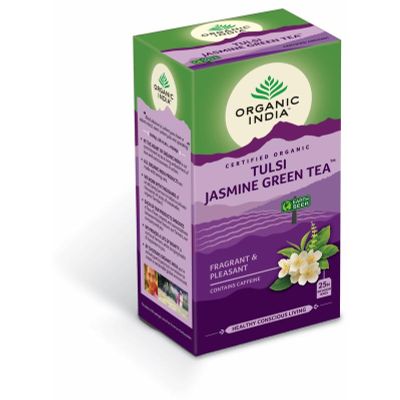 Foto van Organic India Tulsi jasmine green thee bio