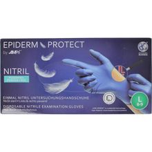 Foto van Epidermprotect Nitriel onderzoekhandschoen poedervrij L blauw