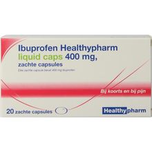 Foto van Healthypharm ibuprofen 400mg liquid caps