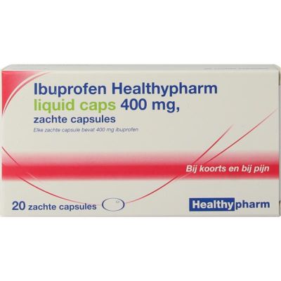 Healthypharm ibuprofen 400mg liquid caps 20 capsules - Overige geneesmiddelen