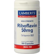 Foto van Lamberts Vitamine B2 50 mg (riboflavine)