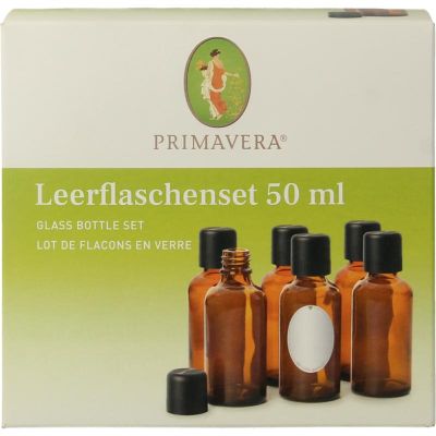 Foto van Primavera lege flessen set 50ml bruin