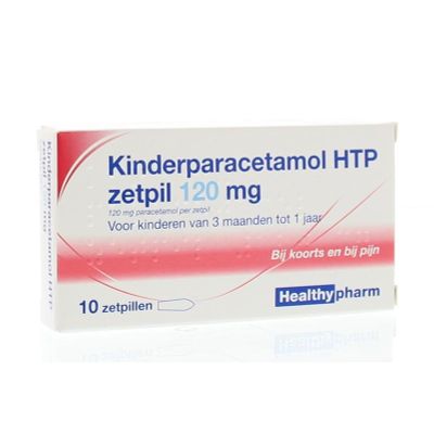 Healthypharm Paracetamol kind 120 mg 10 zetpillen - Pijnstillers
