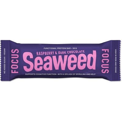 Seaweed & Friend Seaweed proteinbar focus raspberry 50 gram - Voeding