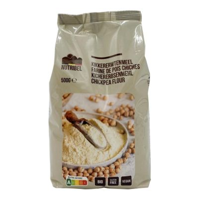 Nutribel Kikkererwtenmeel glutenvrij bio 500 gram - Voeding