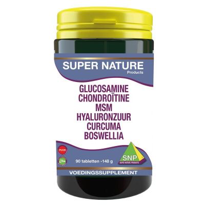 SNP Glucosamine chondro MSM hyaluron curcum boswellia 90 tabletten - Glucosaminen chondroitine MSM