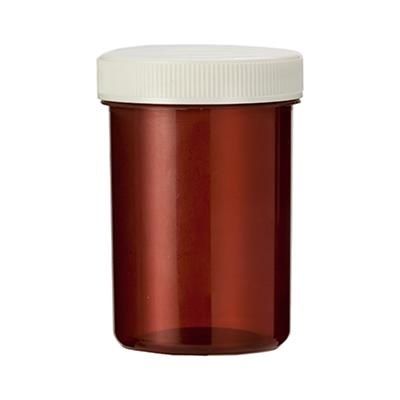 Tabletflacon 55 ml bruin met dop 80 stuks - 