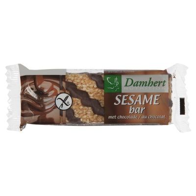 Damhert Sesambar chocolade glutenvrij Damhert Sesambar chocolade glutenvrij 45 gram - Snoep en chocola