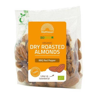 Mattisson Organic dry roasted almonds BBQ red pepper
