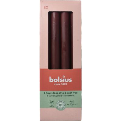 Foto van Bolsius Dinerkaarsen 230/20 velvet red