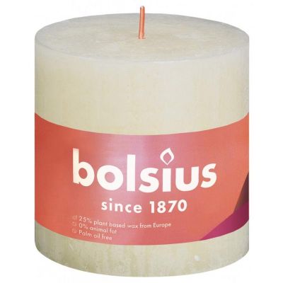 Bolsius Rustiek stompkaars shine 100/100 soft pearl