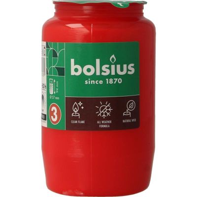 Bolsius Herdenkingslicht nr 3 rood