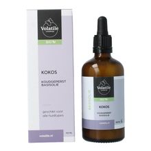 Foto van Volatile Kokos koudgeperst basisolie bio glazen fles