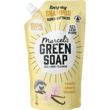 Foto van Marcel's GR Soap Shampoo vanille & kersenbloesem navulling
