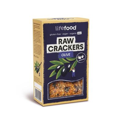 Lifefood Life crackers olijf Lifefood Life crackers olijf 90 gram - Voeding