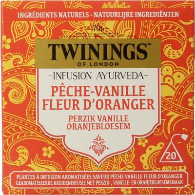 Twinings Ayurveda vanilla perzik oranjebloesem