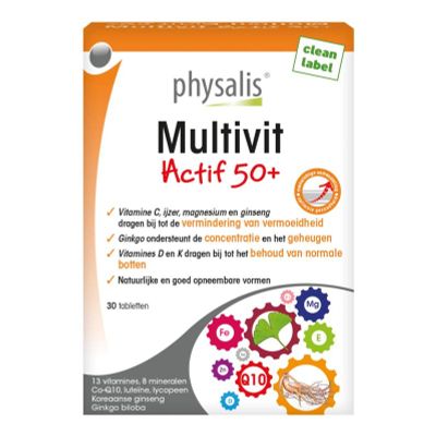 Physalis Multivit actif 50+ 30 tabletten - Overige producten