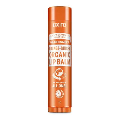DR Bronners Lipbalsem sinaasappel gember 4 gram - Lipverzorging