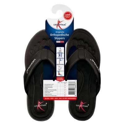 Lucovitaal slipper zwart 45-46 - Kleding/ondergoed