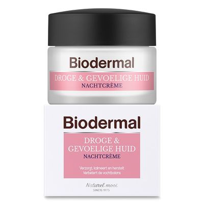Biodermal Nachtcreme droge en gevoelige huid 50 Milliliter - Nachtcreme