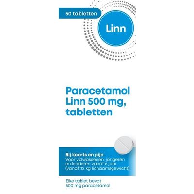 Linn Pharma Paracetamol rond 500mg Linn Pharma Paracetamol rond 500mg 50 tabletten - Overig pijnstillend
