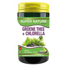 Foto van SNP Groene thee chlorella 500 mg puur