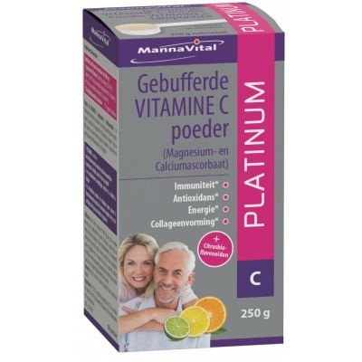 Foto van Mannavital Gebufferde vitamine C platinum