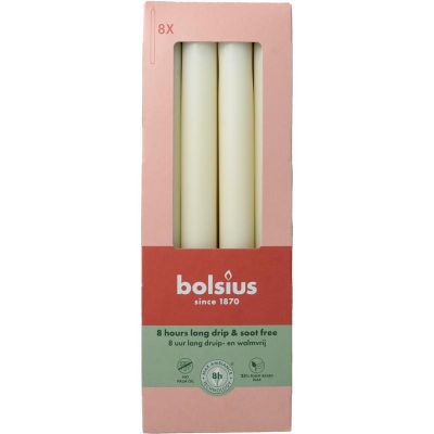Bolsius Dinerkaarsen 230/20 delicate red 8 stuks - Overig huishoudelijk