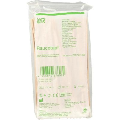 Lohmann & Rauscher Wattenstokje kleine tip hout 15 cm 100 stuks - Overige wondverzorging