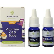 Foto van Vitakruid Vitamine K & D baby druppels 10ml