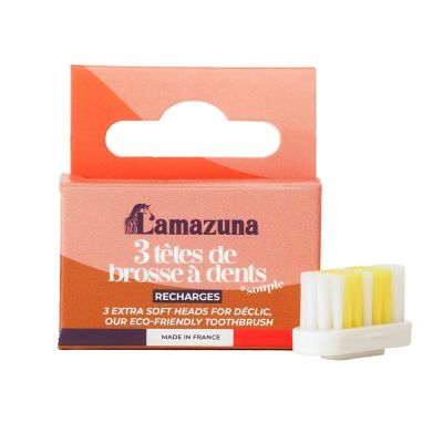 Lamazuna Set of 3 toothbrush heads soft S Lamazuna Set of 3 toothbrush heads soft S 1 set - Tandenborstel