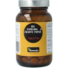 Foto van Hanoju Kurkumapoeder + piperine 500mg bio