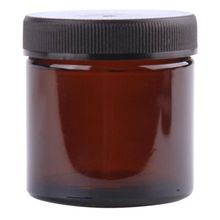 Helios Holland Zalfpot/cremepot incl deksel amber bruin glas 60ml Foto van Helios Holland Zalfpot/cremepot incl deksel amber bruin glas 60ml