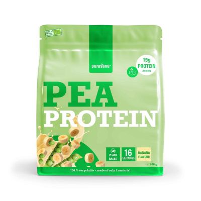 Purasana Plant protein erwt banaan bio 400 gram - Overige producten