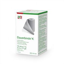 Dauerbinde K zwak elastische zwachtel 7 m x 10 cm Foto van Dauerbinde K zwak elastische zwachtel 7 m x 10 cm