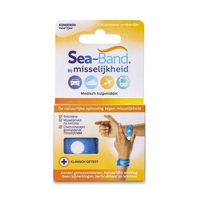 Sea Band Polsband kinderen blauw 1 paar - Reisziekte