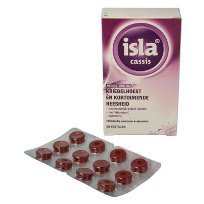 Isla Cassis keelpastille 60 tabletten - Overig luchtwegen