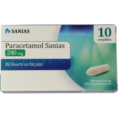 Paracetamol 240 mg Paracetamol 240 mg 10 zetpillen - Pijnstillers